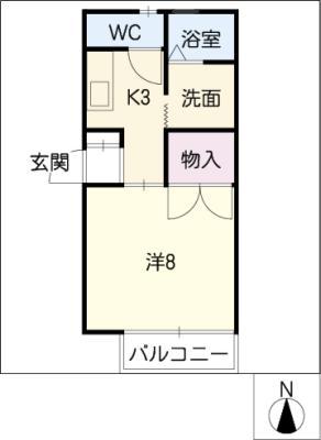 ペンション白馬10番館(ワンルーム/1階)の間取り写真