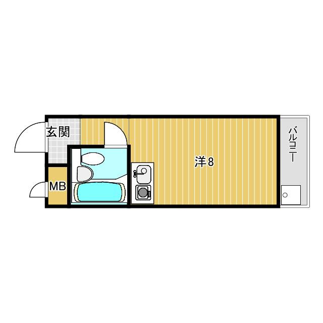 ダイコービル(ワンルーム/5階)の間取り写真