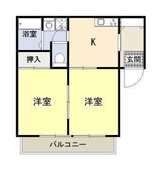 ディアス優瞬(2DK/1階)の間取り写真
