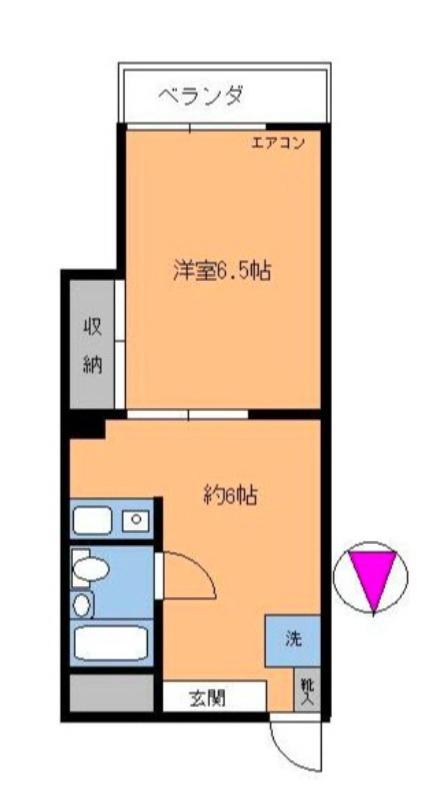 ルレーブ(1K/2階)の間取り写真