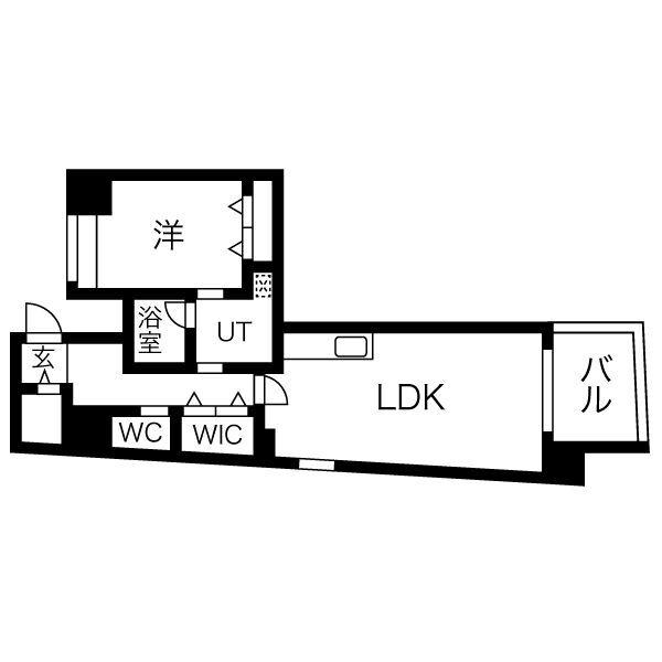 N APARTMENT(1LDK/7階)の間取り写真