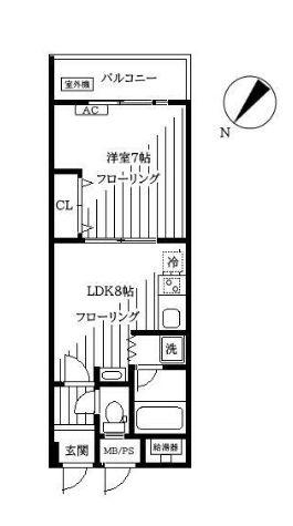 豊島区北大塚1丁目マンション(1LDK/1階)の間取り写真