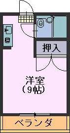 塚本ビル(ワンルーム/3階)の間取り写真