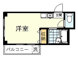 K.M.KOKUBUNJI(ワンルーム/2階)の間取り写真