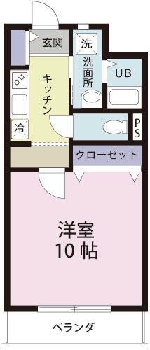 ジュンオアシス(1K/2階)の間取り写真