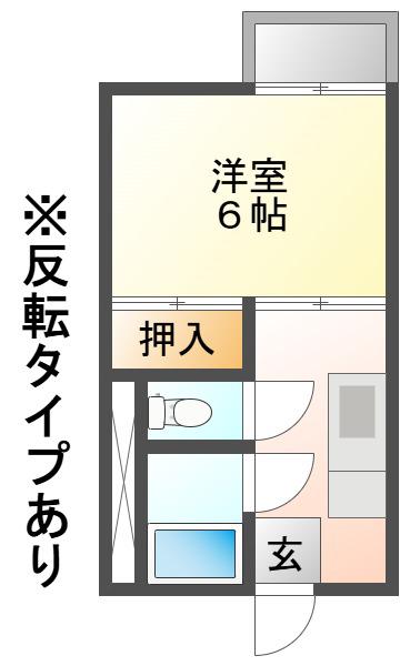 セカンドファミール(1K/1階)の間取り写真