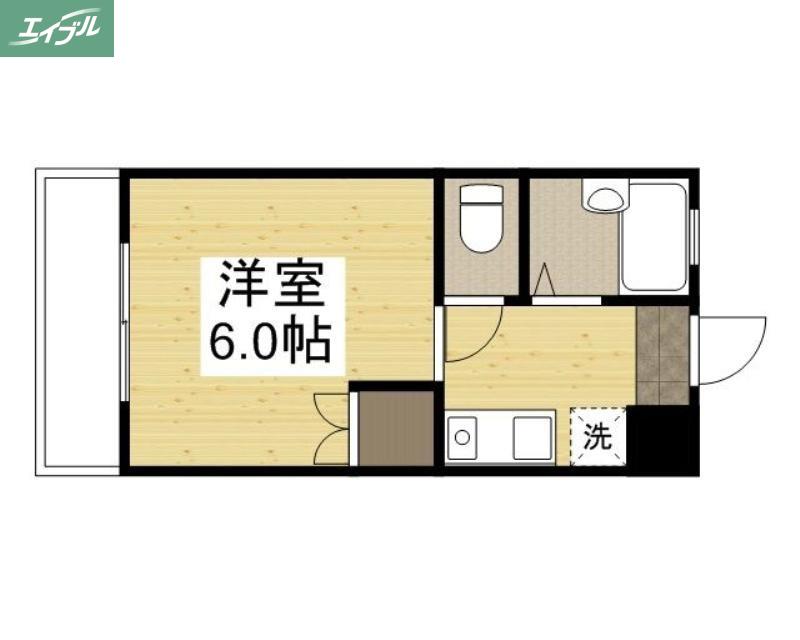 バンズコーポラス(1K/3階)の間取り写真