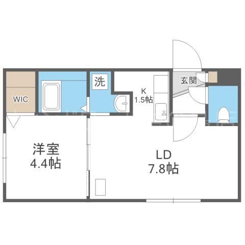 VILLAGE GATE(1LDK/3階)の間取り写真