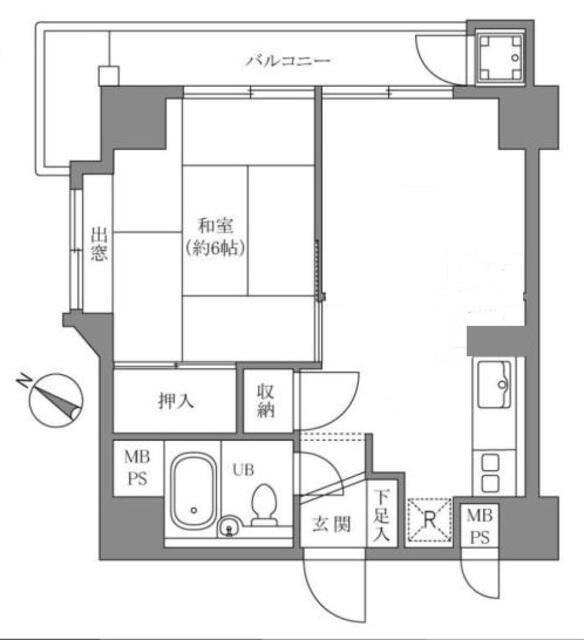 VIP日本橋浜町(1LDK/7階)の間取り写真