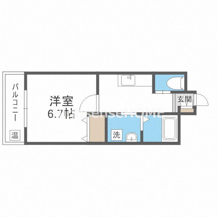 LASPERANZA MORINOMIYA(1K/6階)の間取り写真