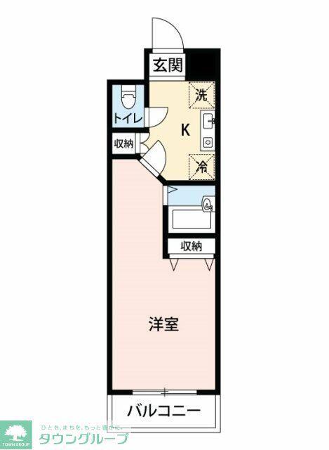 エスペランサ・K2(1K/11階)の間取り写真