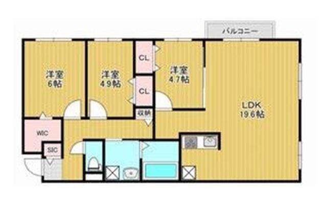 ザ・レジデンス南平岸(3LDK/3階)の間取り写真