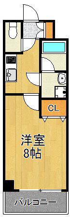 ローレルSAIWAI(1K/5階)の間取り写真