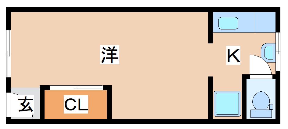 梓マンション(ワンルーム/3階)の間取り写真