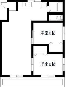 田中第2ビル(2LDK/3階)の間取り写真