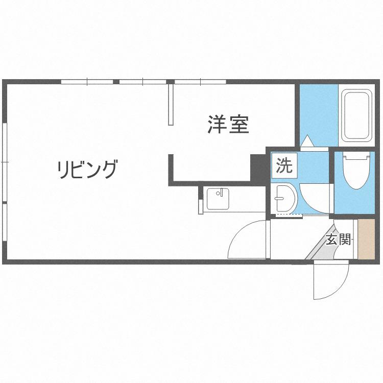 HS414(1DK/5階)の間取り写真