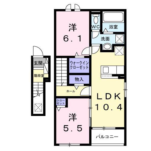 クリアンサス(2LDK/2階)の間取り写真