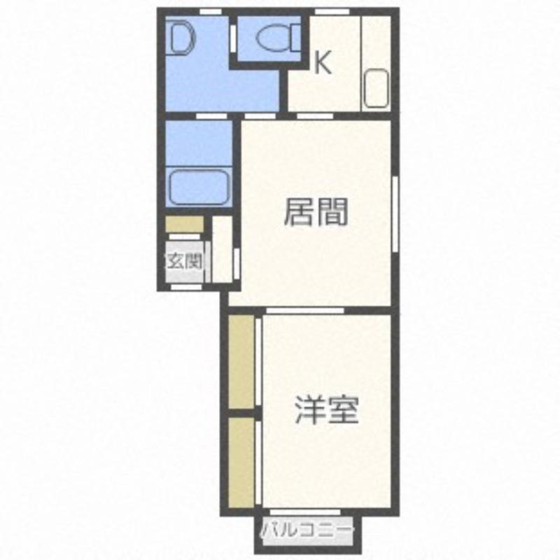 レグルス菊水(1LDK/2階)の間取り写真