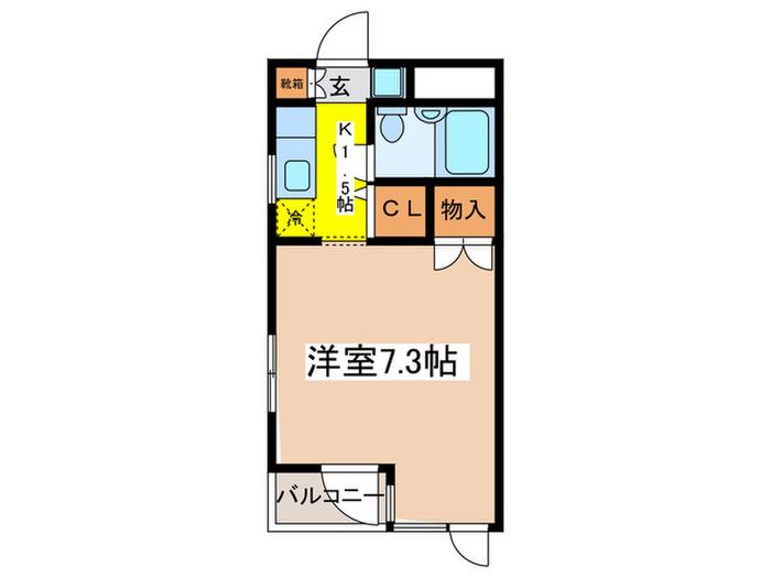 BCメゾンIZUMI(1K/2階)の間取り写真