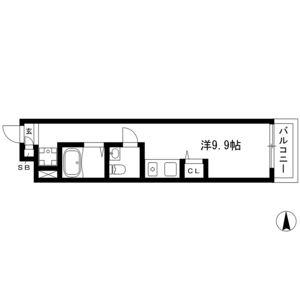 JOULE則武(ワンルーム/2階)の間取り写真