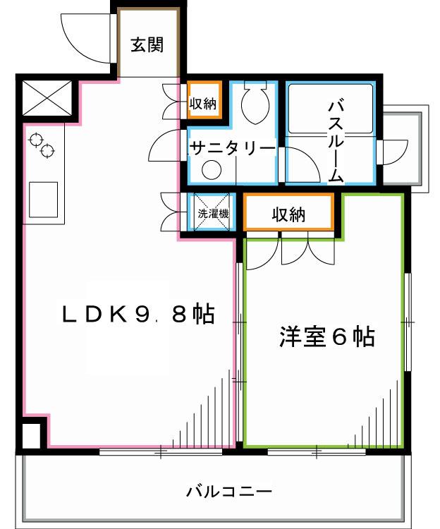SKOG(1LDK/2階)の間取り写真