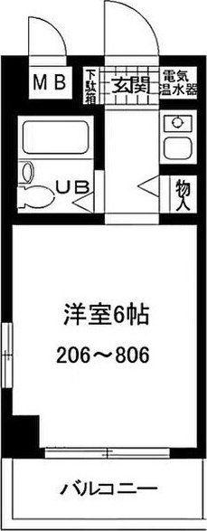 HR下新庄(ワンルーム/2階)の間取り写真