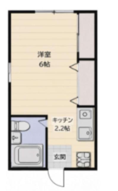 IKU LAND KOIWA(ワンルーム/2階)の間取り写真