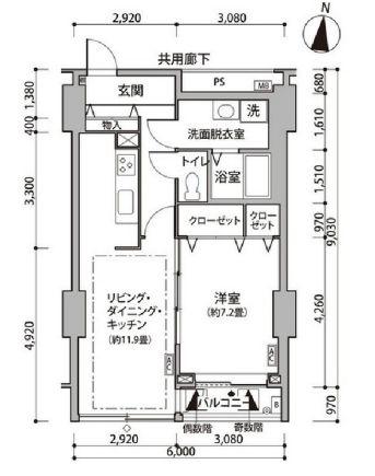 東雲キャナルコートCODAN11号棟(1LDK/10階)の間取り写真