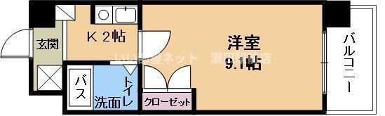 サンクリエートハヤシ壹號館(1K/2階)の間取り写真