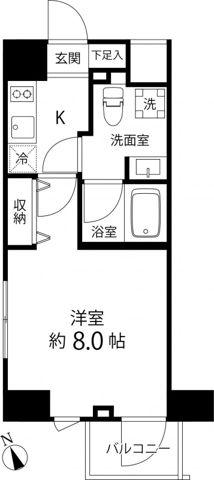 DELCCS IKEBUKURO(1K/8階)の間取り写真