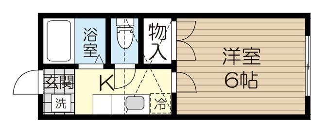 アーバンシティ南光台(1K/1階)の間取り写真