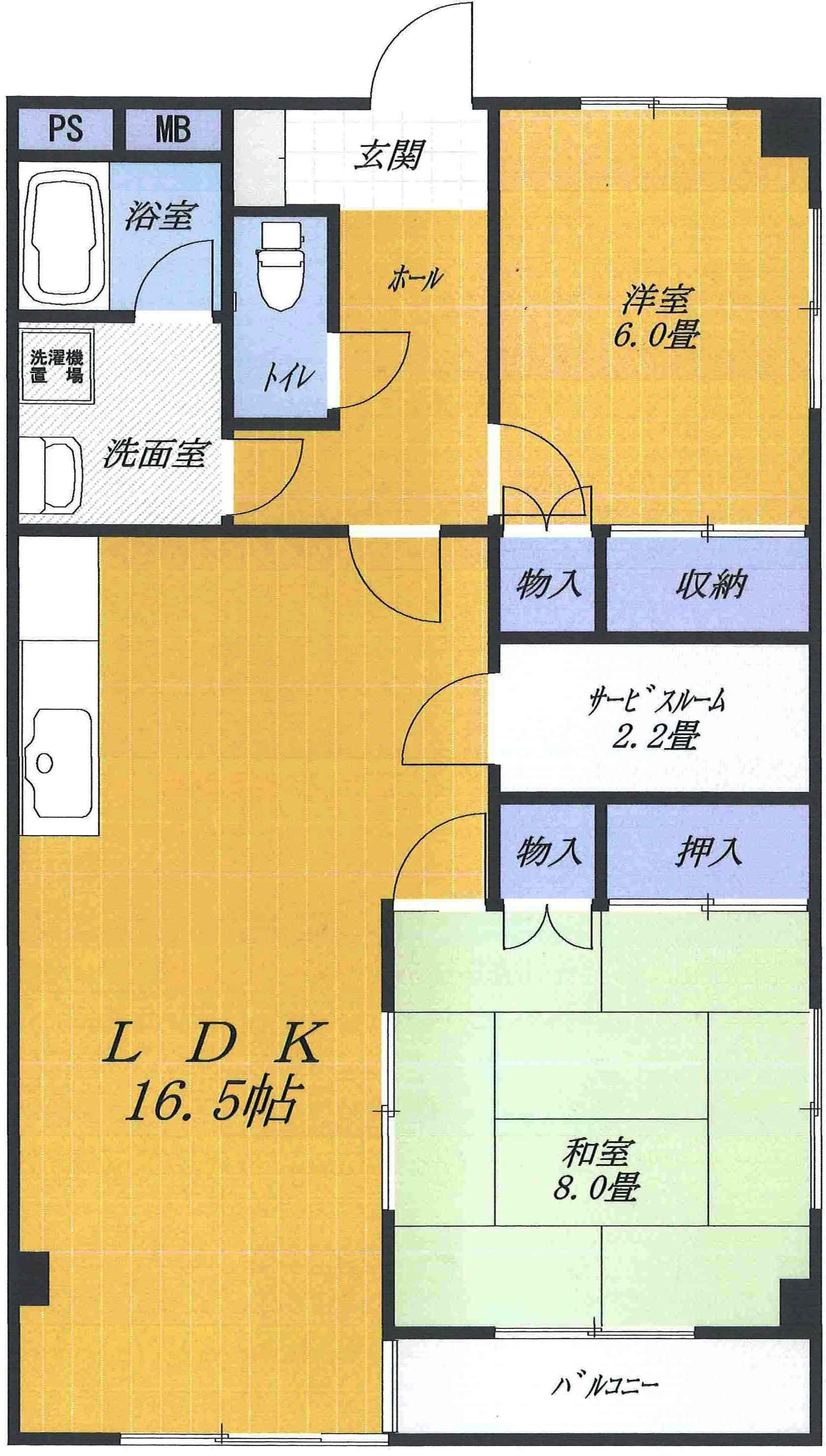 ピュアステージ(2SLDK/1階)の間取り写真