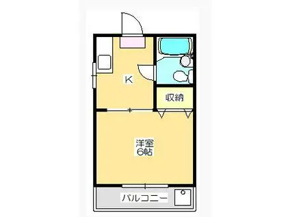 コート藤塚II(1K/5階)の間取り写真