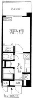 イストアール(1K/7階)の間取り写真