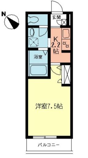JS サニープレイス(1K/1階)の間取り写真