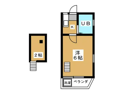 ステップ日野(1K/2階)の間取り写真
