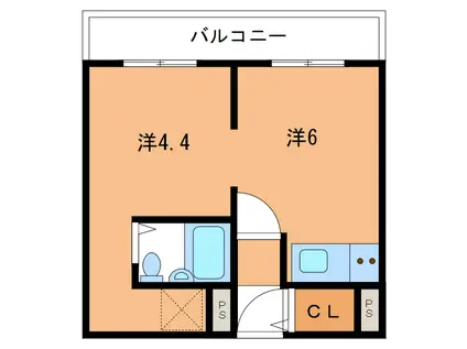 コペルイン楢葉(ワンルーム/3階)の間取り写真