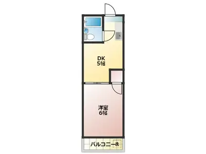 柴崎エンジェルハイツ(1DK/2階)の間取り写真