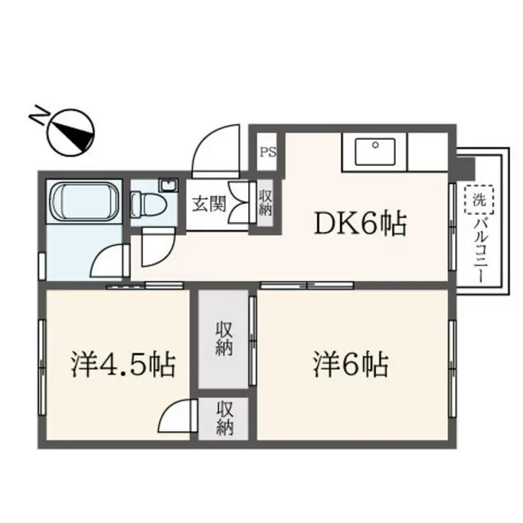 元住吉コート 1階階 間取り