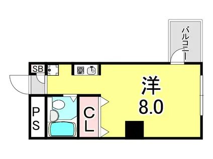 ヒルバレー妙法寺駅前(ワンルーム/3階)の間取り写真