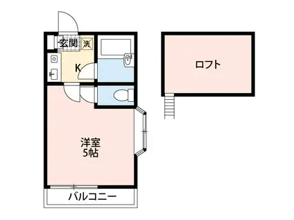 リビエール生田(1K/1階)の間取り写真