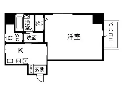 YAMATO(1K/3階)の間取り写真