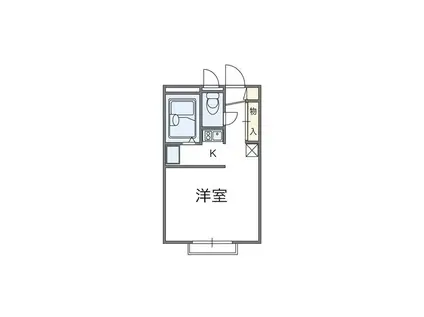 レオパレスHIGASHIYAMA(1K/1階)の間取り写真