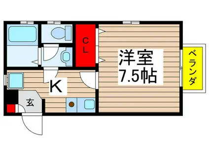つばきハウス(1K/2階)の間取り写真