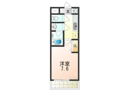 カサ リラ(1K/1階)の間取り写真