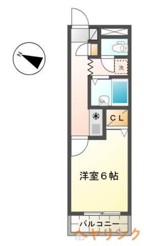 メゾン・ド・上社(1K/2階)の間取り写真
