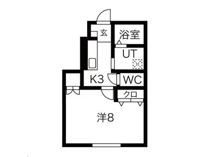 VISTA(1K/1階)の間取り写真