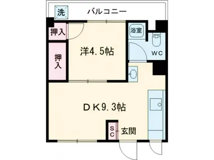 LUMIUS MATSUMOTO(1LDK/3階)の間取り写真