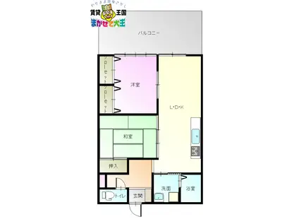 グランドマンション桶屋町(2LDK/3階)の間取り写真