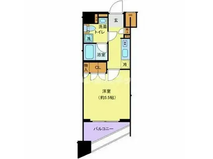 スパシエ川崎ウエスト(1K/5階)の間取り写真